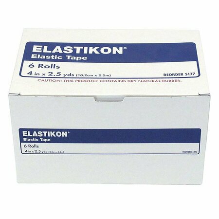 JOHNSON & JOHNSON Elastikon Elastic Tape, 4 in. x 2.5 Yards, 6PK JJ5177